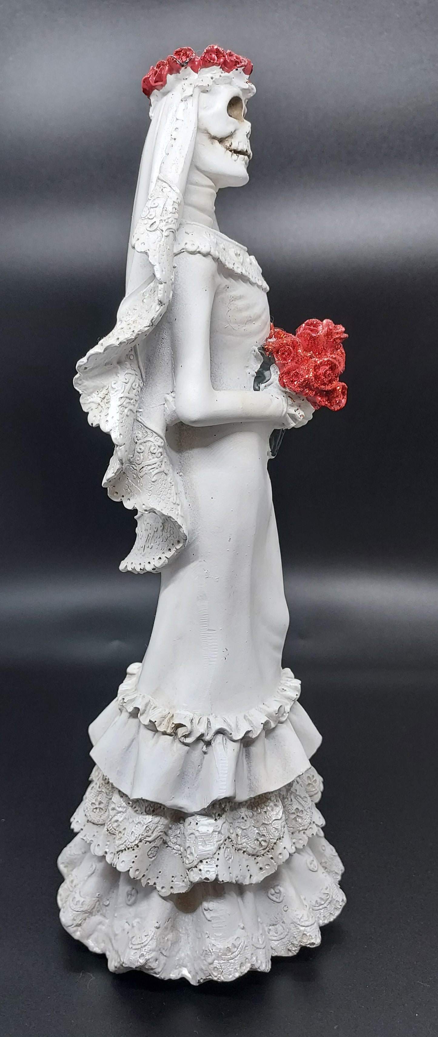 Polyresin Skeleton 10 inch tall Bride figure