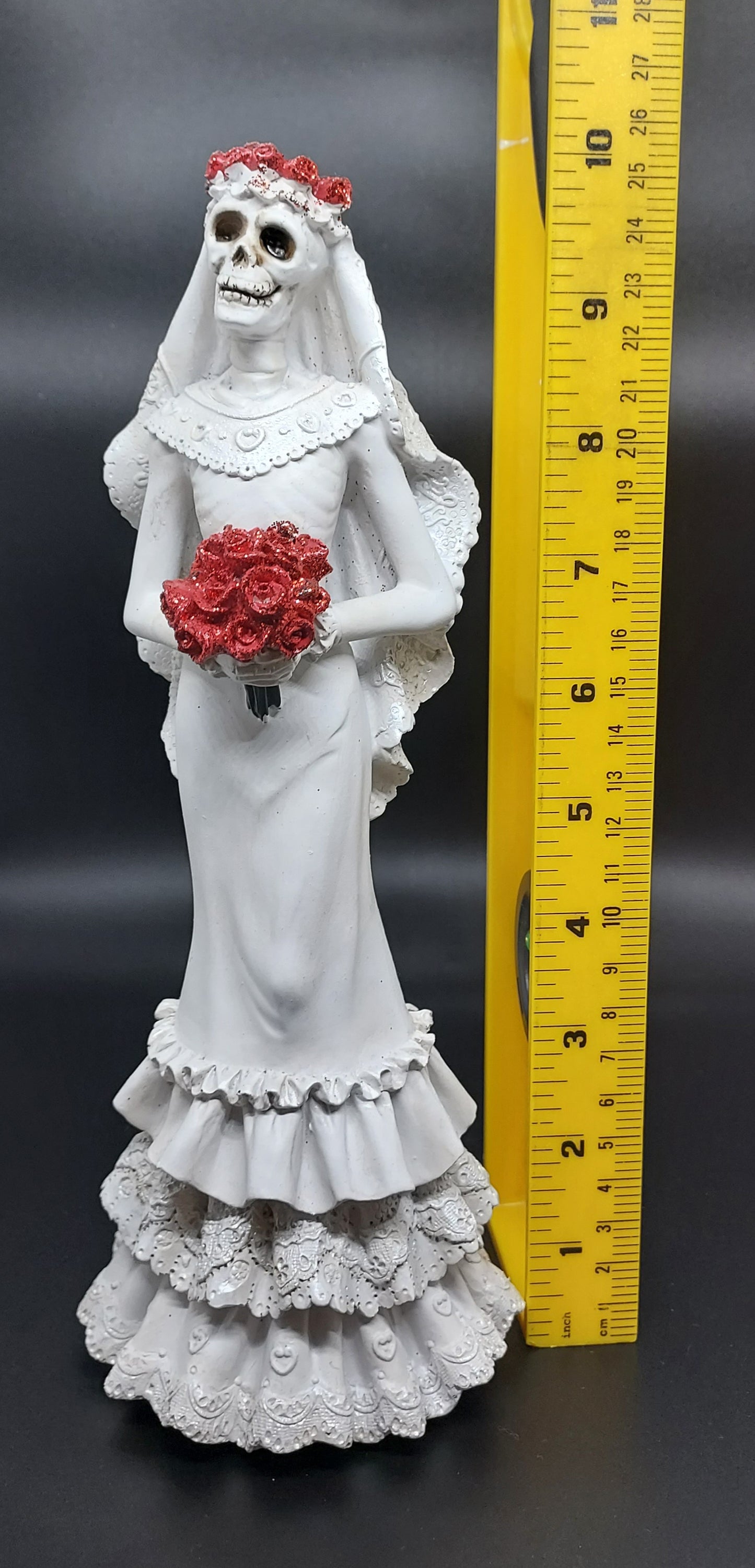 Polyresin Skeleton 10 inch tall Bride figure