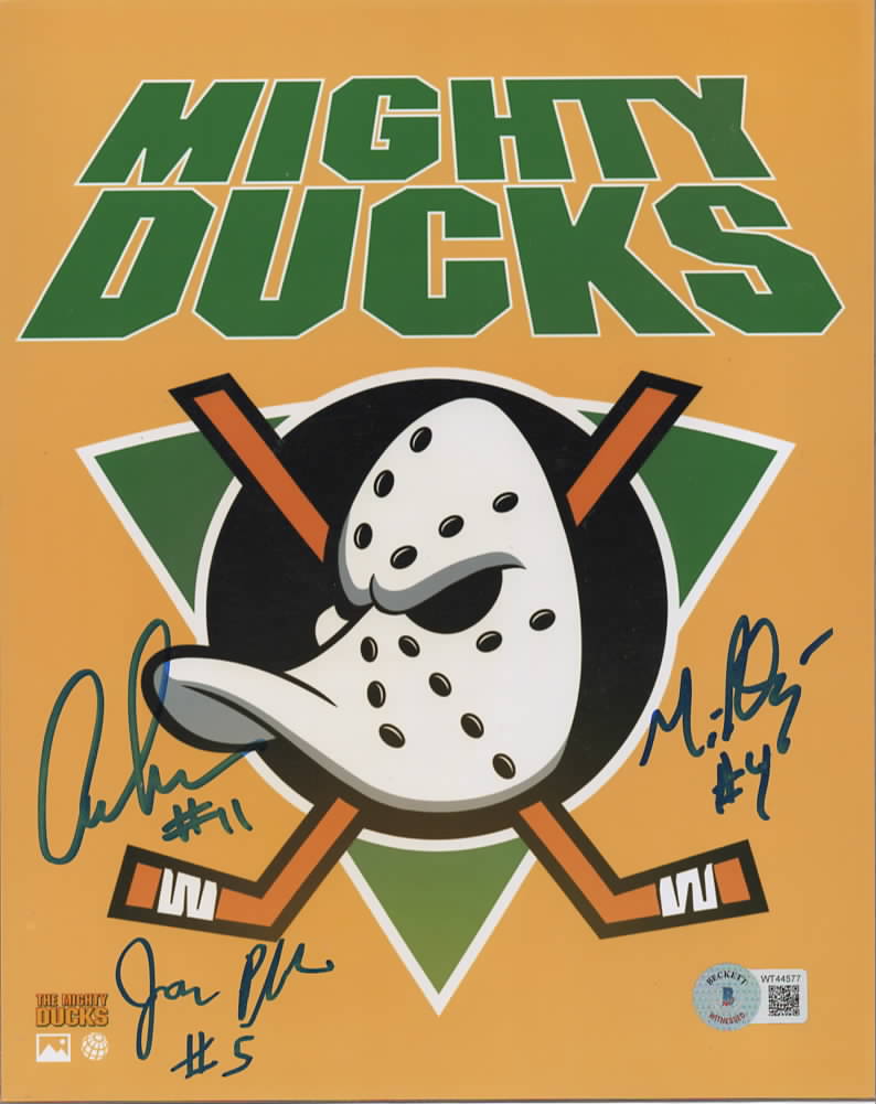 Mighty Ducks:-Tripple cast signed 8x10: Beckett COA