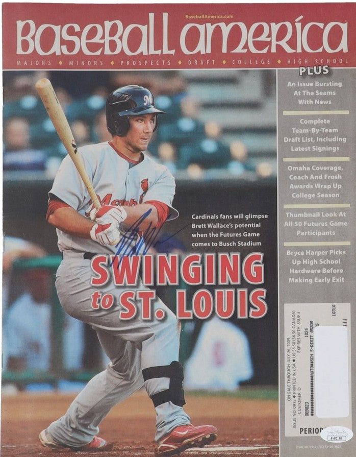 Brett Wallace Signed 2009 Baseball America Magazine (JSA Coa)