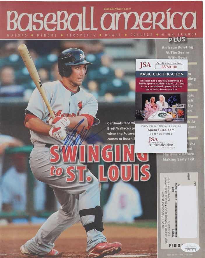 Brett Wallace Signed 2009 Baseball America Magazine (JSA Coa)