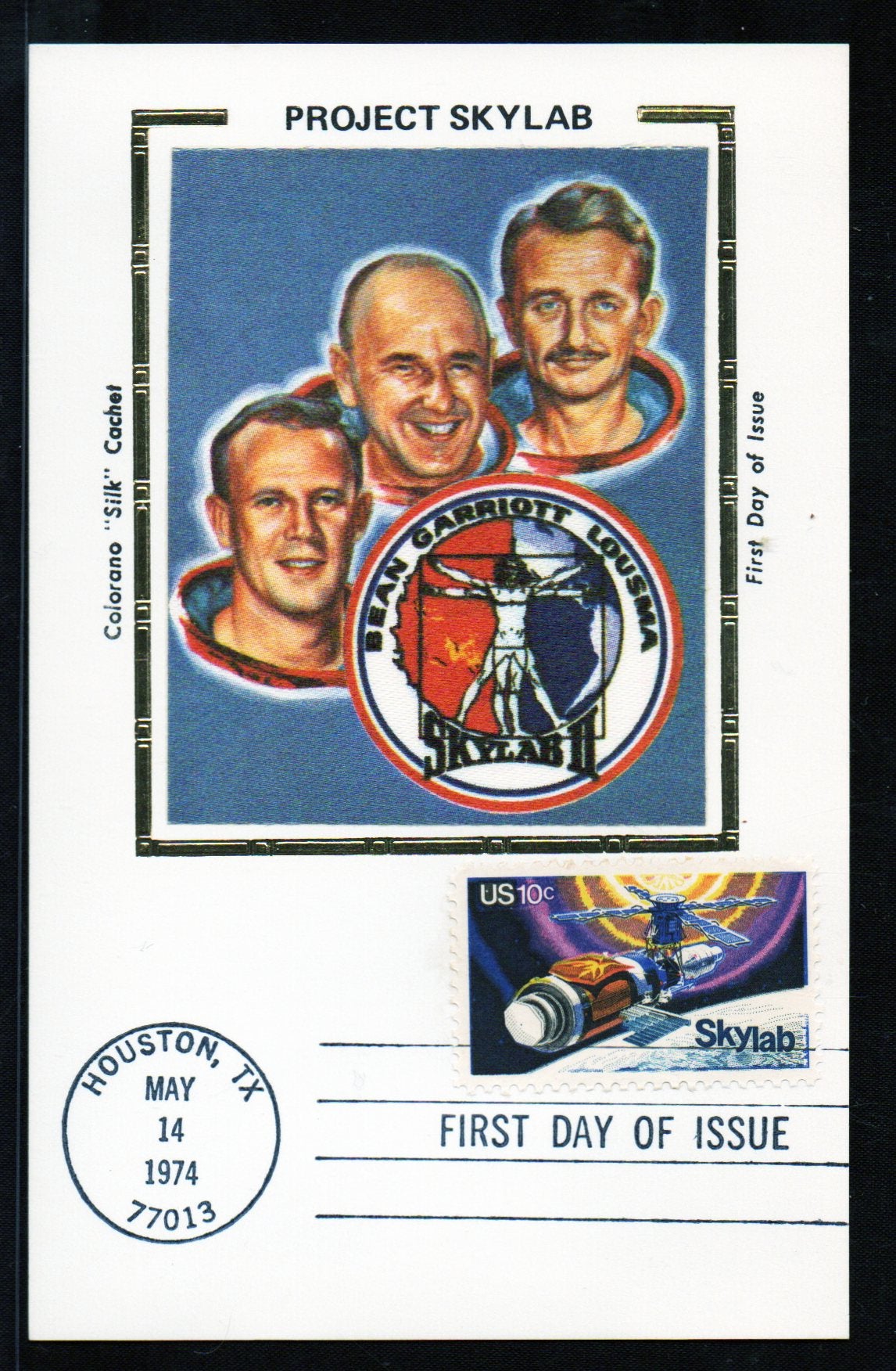 Project Skylab - First Day Cover - 1974 - Colorano "Silk" - Space Series