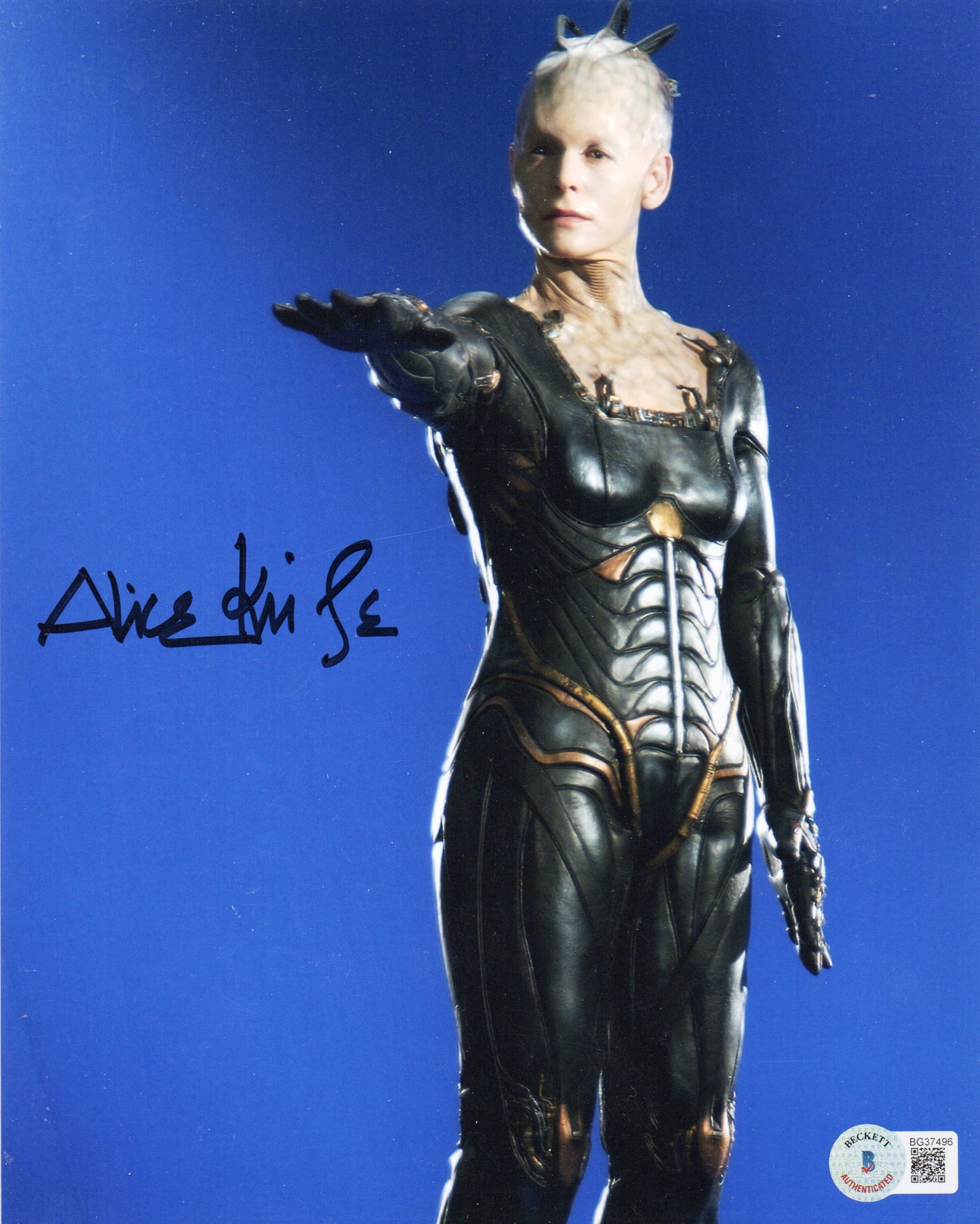 Alice Krige-Borg Queen-signed Star Trek Next Generation 8x10-Beckett