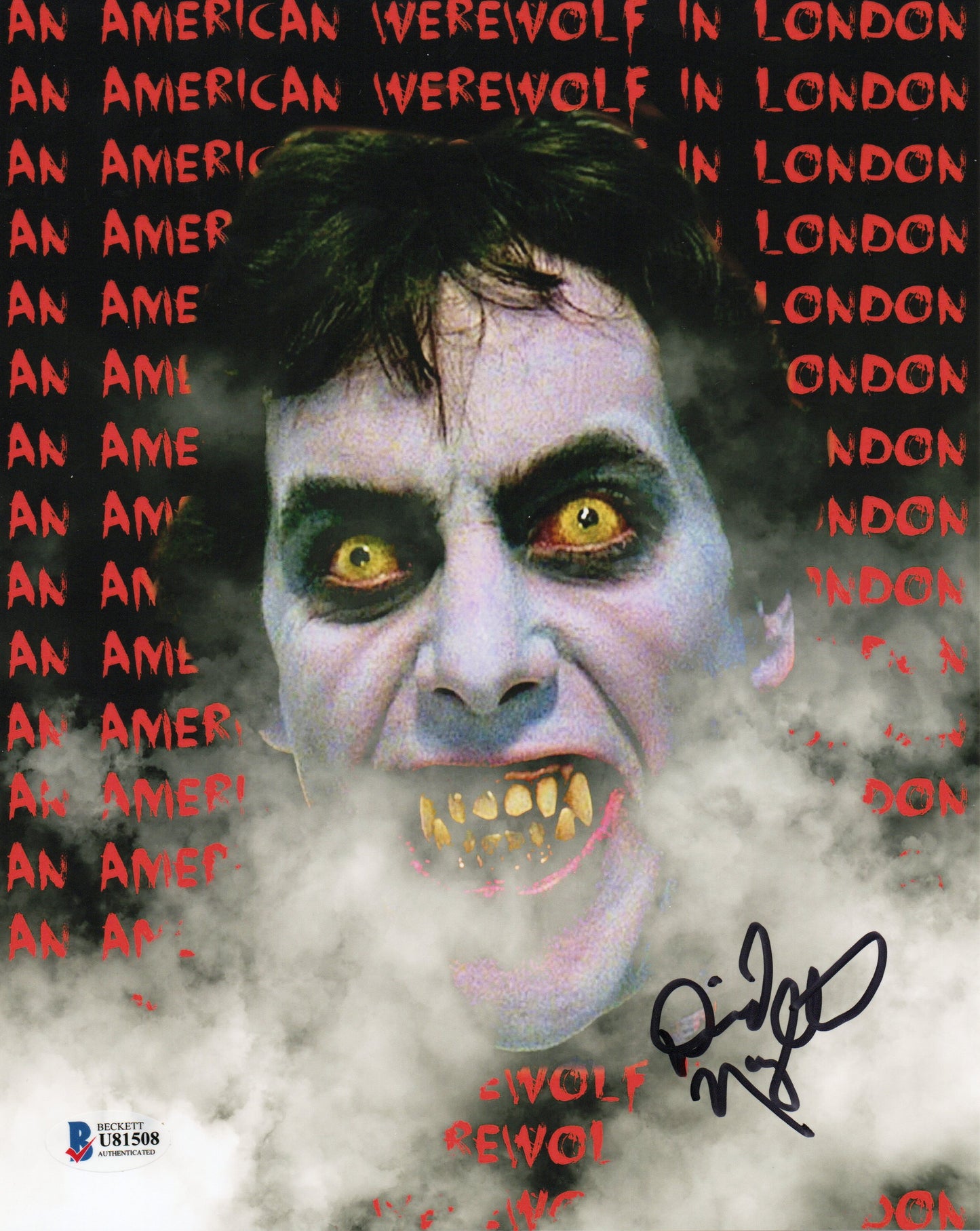 David Naughton-David Kessler-American Werewolf In London-Signed 8x10 Beckett