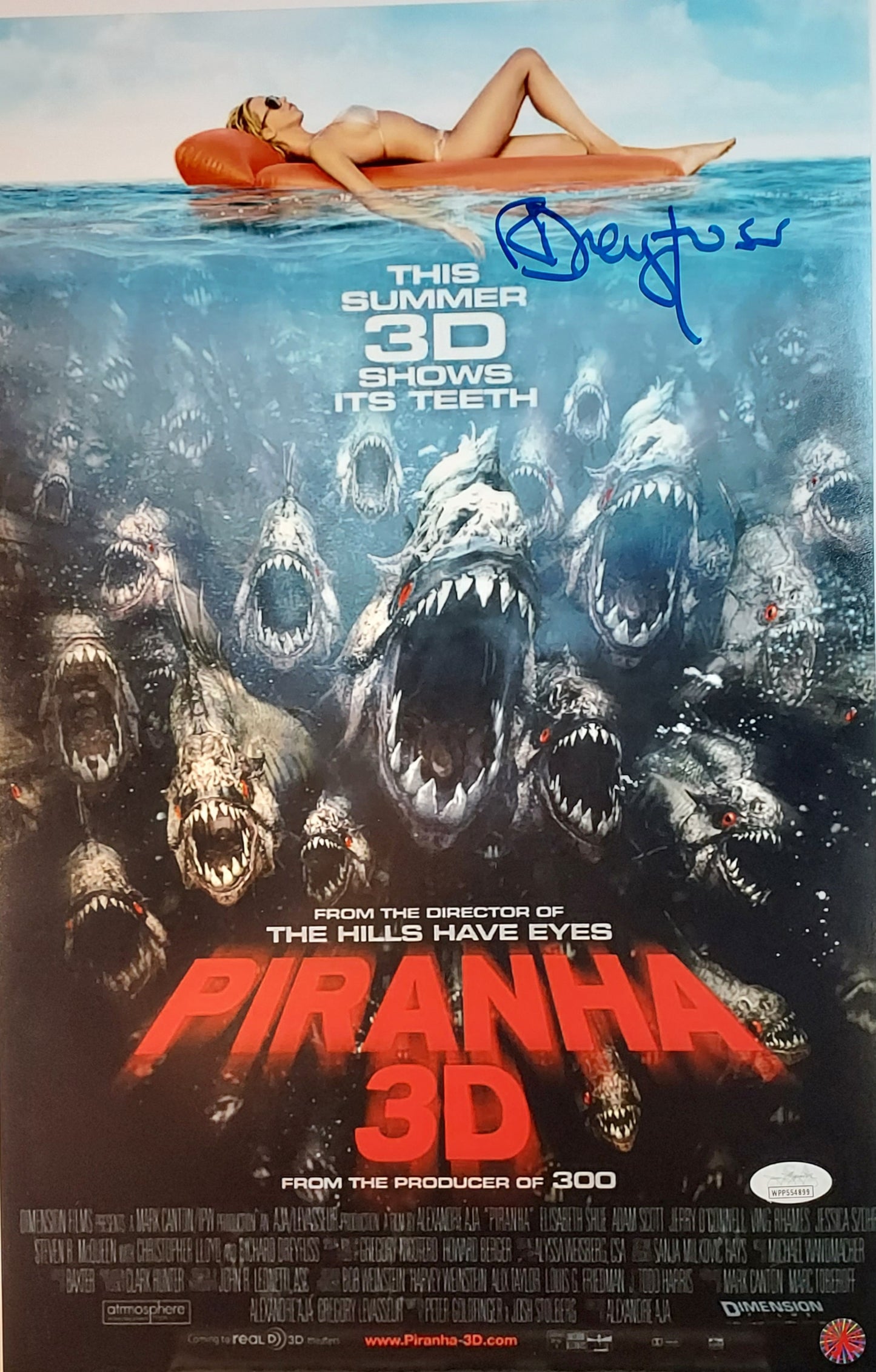 Richard Dreyfuss: Matt Boyd: Piranha 3D: Signed 11x17: JSA COA - See Description - (L1)