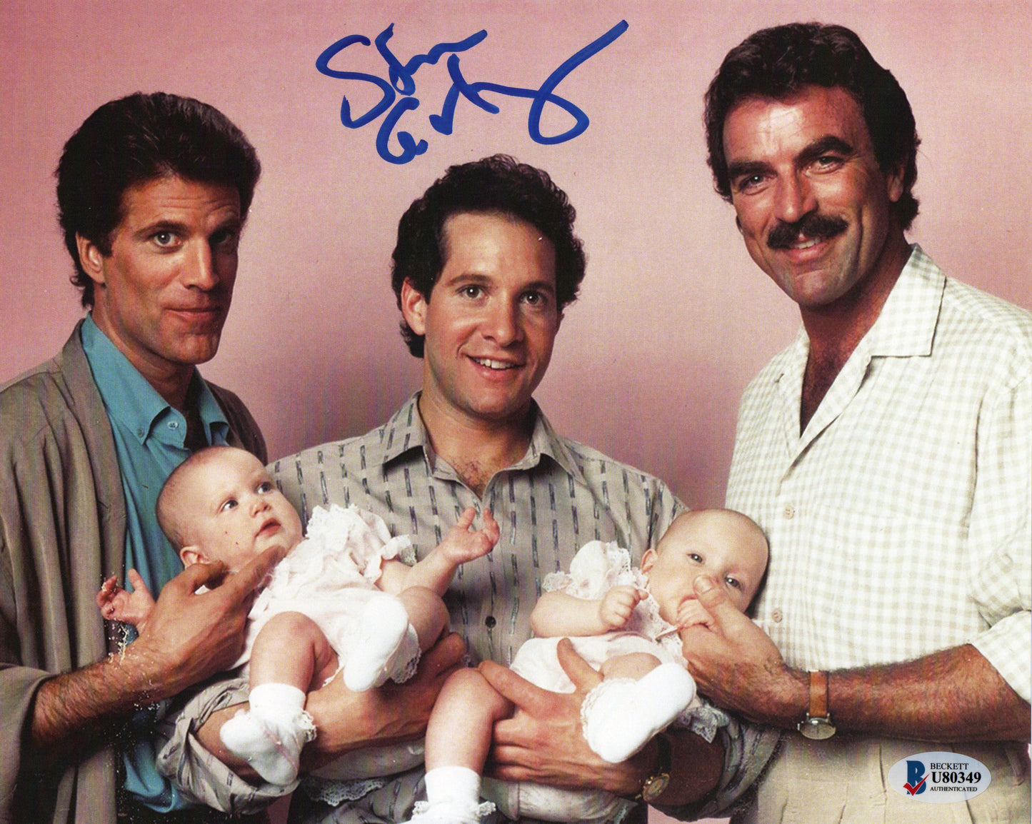 Steve Guttenberg: Three Men and a Baby: Signed 8x10: Beckett COA -See description- (L1)