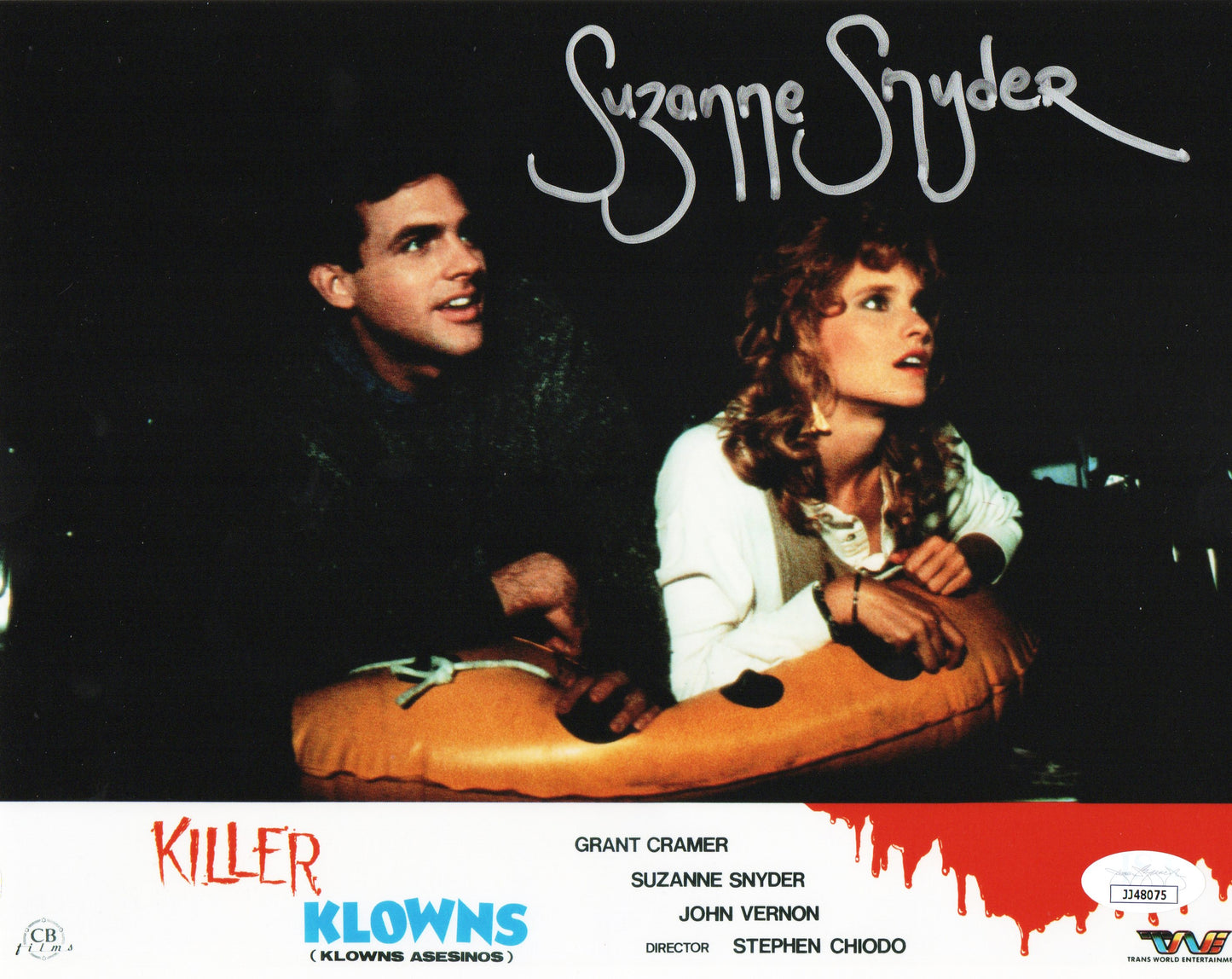 Suzanne Snyder-as Debbie Stone-Signed Killer Klowns From Outer Space 8x10-JSA