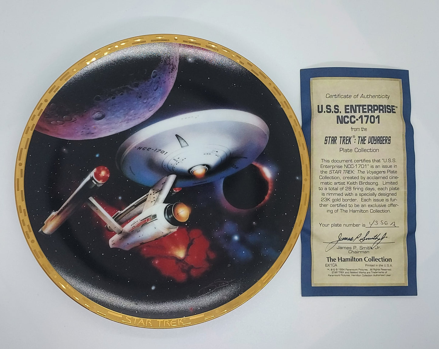 Hamilton Collection Star Trek U.S.S. Enterprise Plate