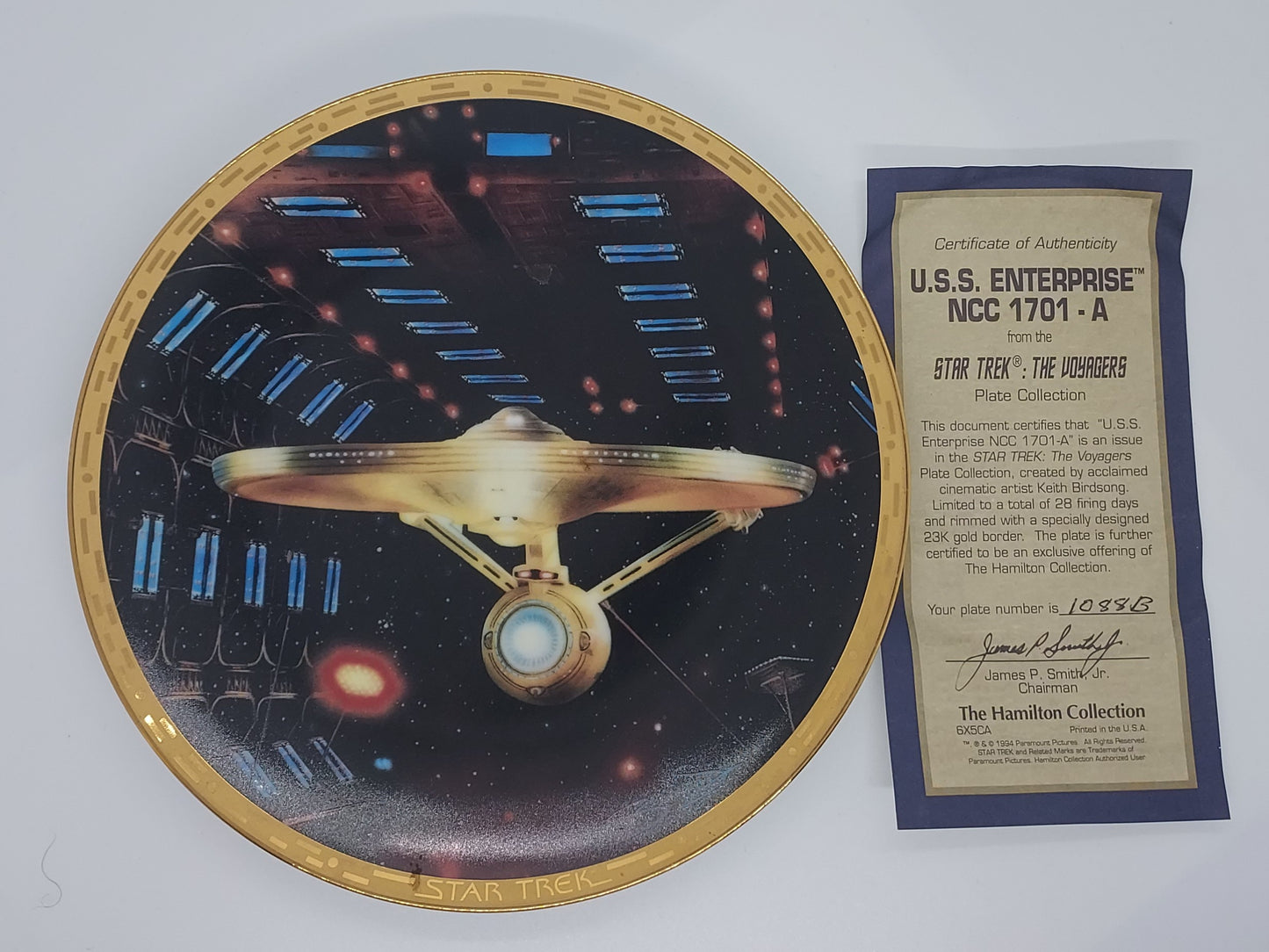 Hamilton Collection Star Trek U.S.S. Enterprise-A Plate