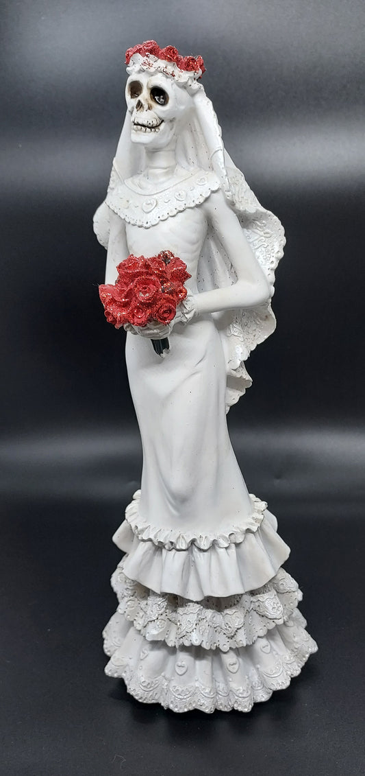 Polyresin Skeleton 10 inch tall Bride figure