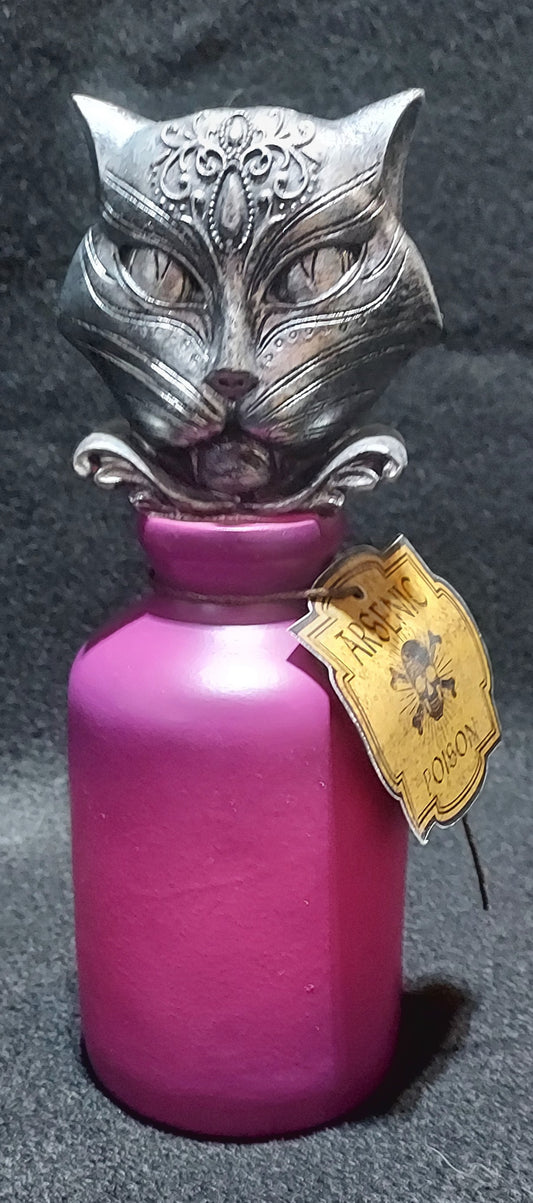 Decorative polyresin poison bottle