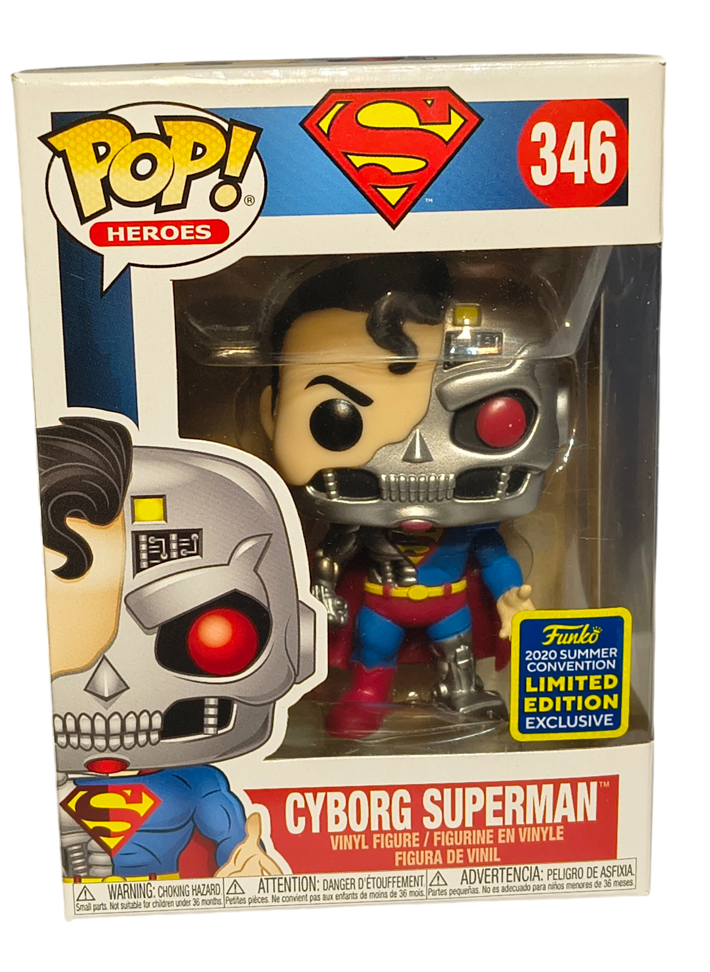 Superman "Cyborg Superman" Vinyl Figure Funk 2020 Summer Convention Exclusive