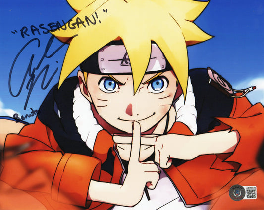 Amanda Miller-voice of Boruto-signed Naruto 8x10-Beckett