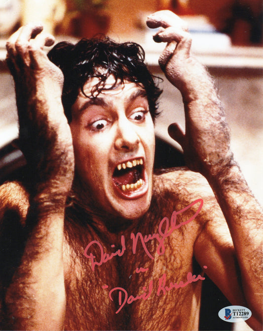 David Naughton-David Kessler-American Werewolf in London-signed 8x10 (Beckett3)