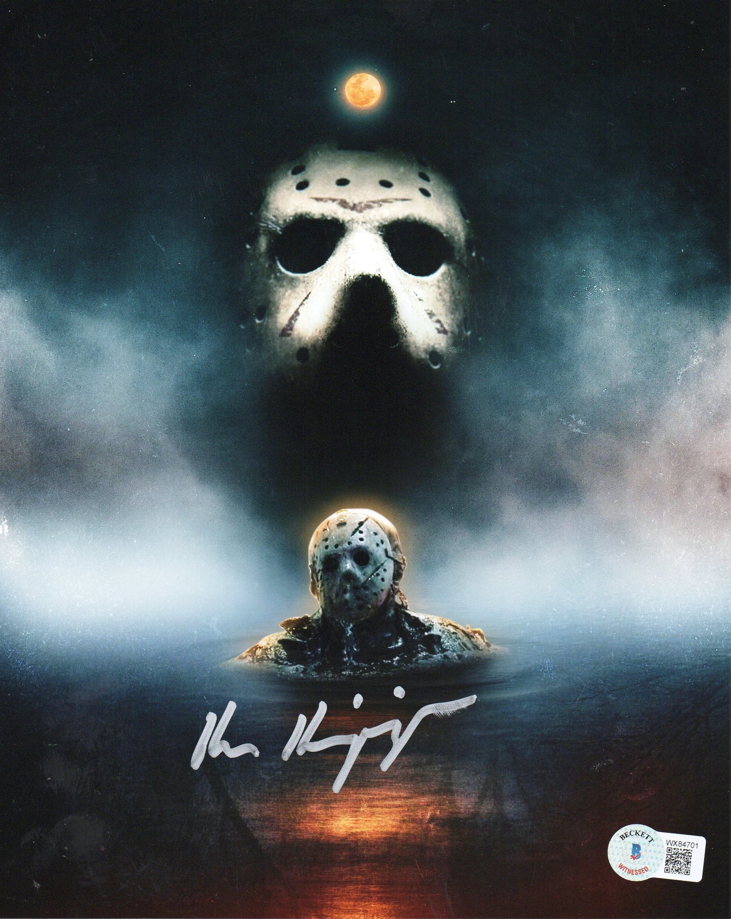 Ken Kirzinger: Freddy vs Jason signed 8x10 (Beckett) (L1) See Description