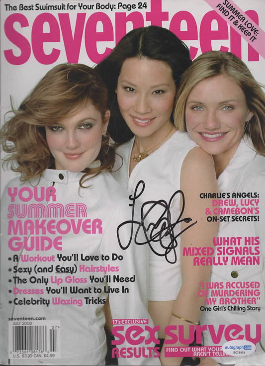 2003 Seventeen Magazine - Signed by Lucy Liu - AutographCOA (ACOA)