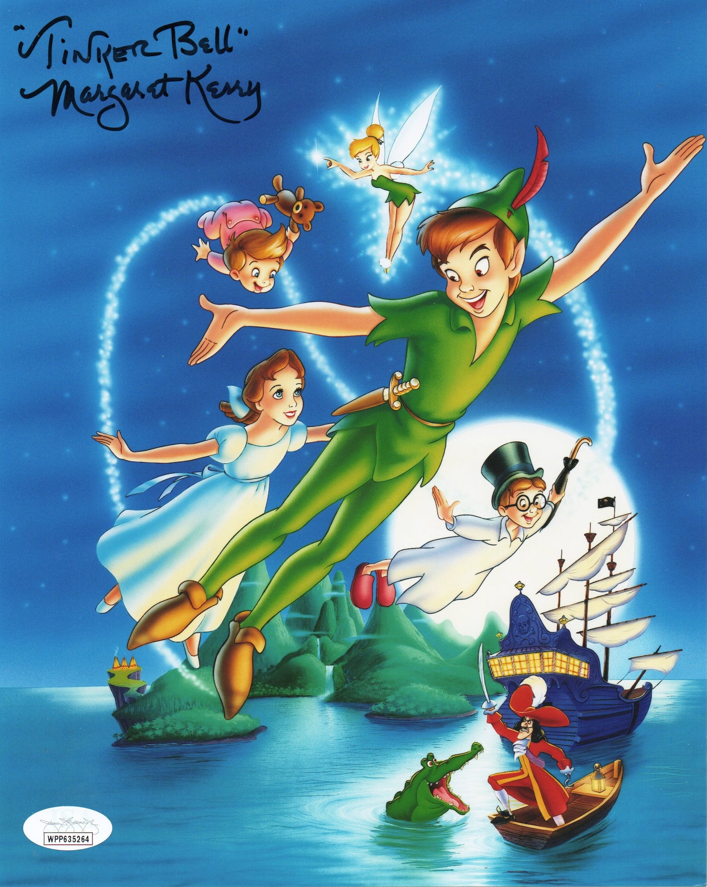 Margaret Kelly- Disney Tinker Bell Autographed 8x10 -JSA