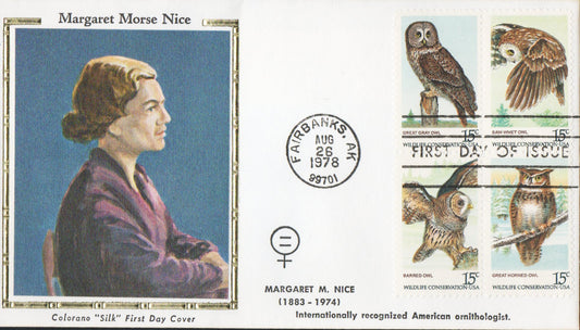 Margaret Morse Nice - First Day Cover - 1978 - Colorano "Silk" - Women's History Series