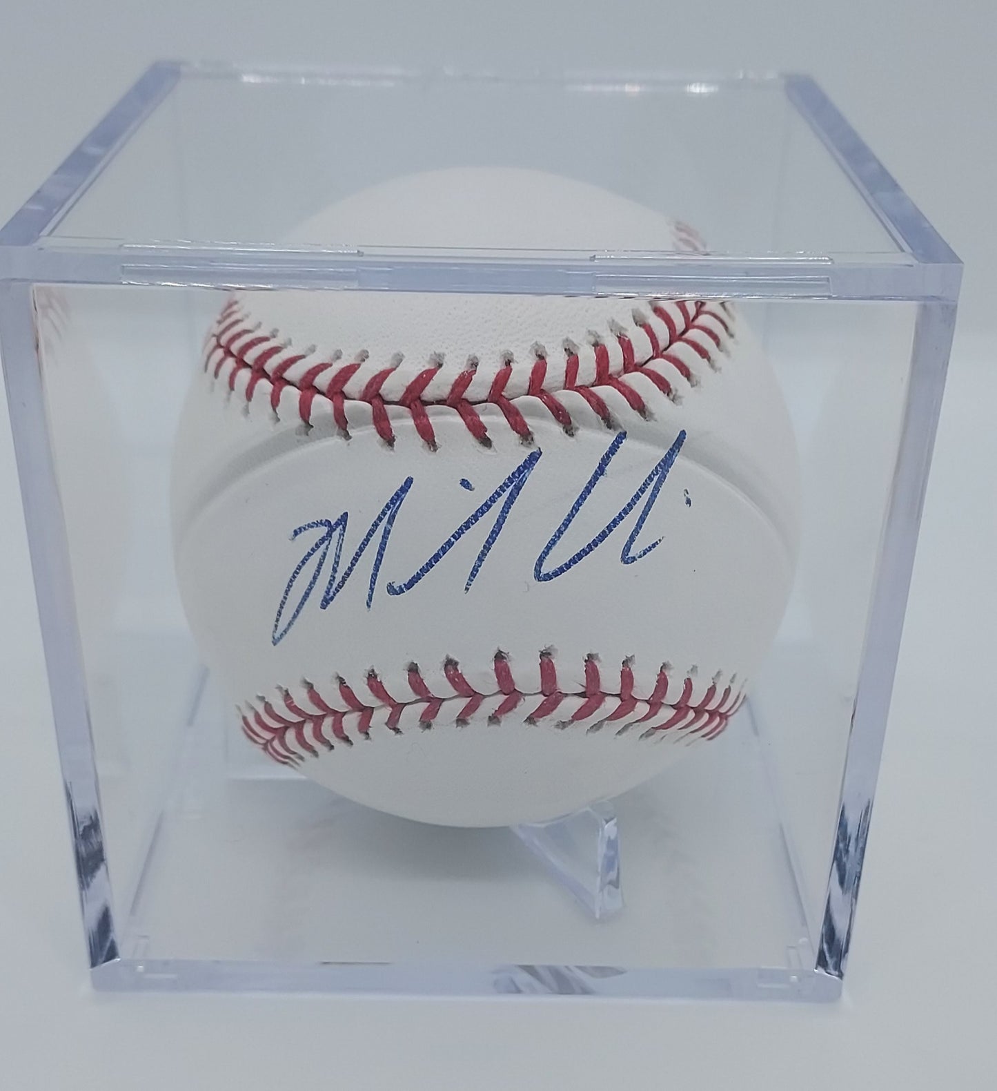 Michael Choice-outfielder- Signed OML Baseball-JSA