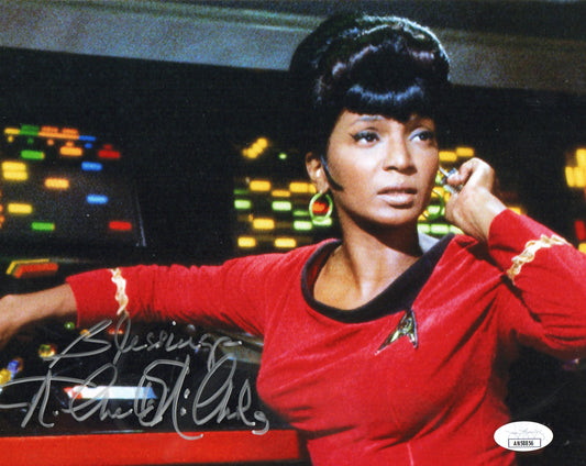 Nichelle Nicholes- Nyota Uhura signed 8x10 -JSA COA