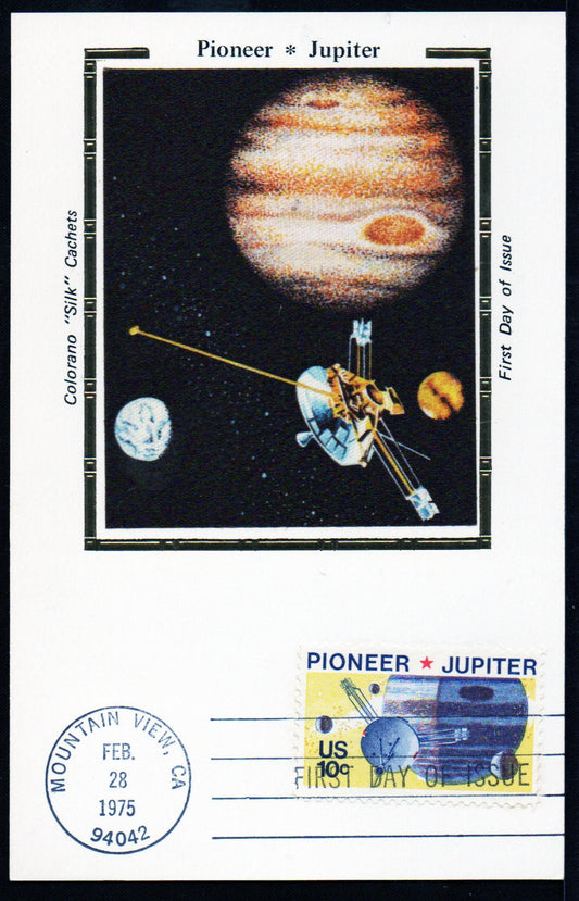 Pioneer * Jupiter - First Day Cover - 1974 - Colorano "Silk" - Space Series