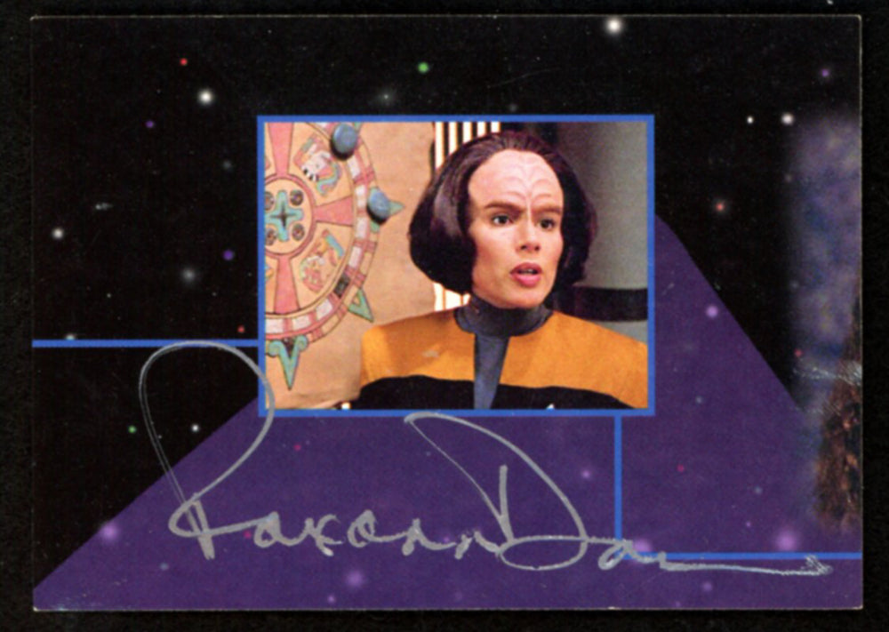 Roxann Dawson Signed 1995 Star Trek Voyager Series 2 #8 Mission Chronology See description (L1)