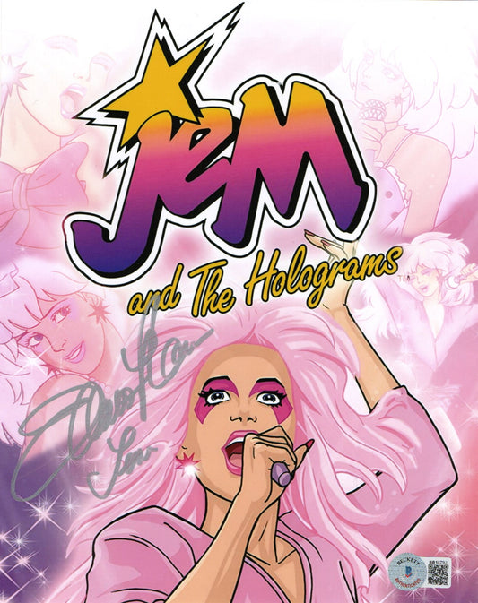 Samantha Newark-Voice of "Jem"-signed Jem and the Holograms 8x10-Beckett (3)