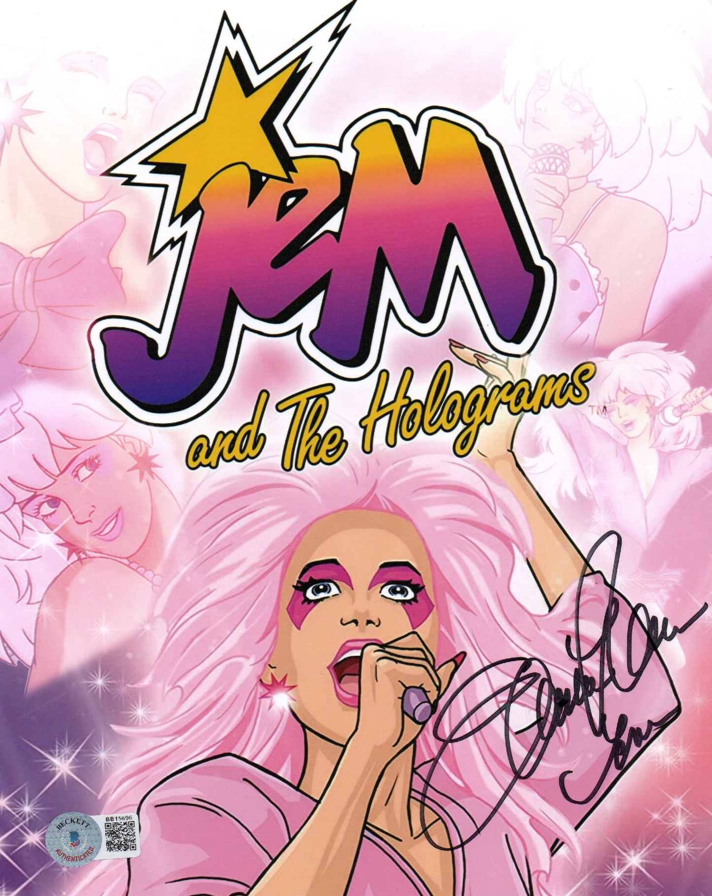 Samantha Newark-Voice of "Jem"-signed Jem and the Holograms 8x10-Beckett (4)