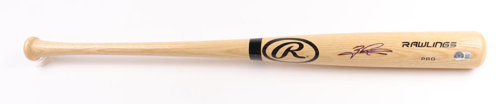 Zack Collins-Catcher-Chicago White Sox- Signed Rawlings Pro Baseball Bat-Beckett