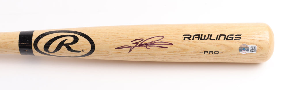 Zack Collins-Catcher-Chicago White Sox- Signed Rawlings Pro Baseball Bat-Beckett