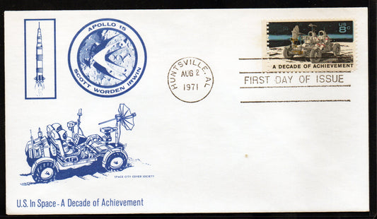 Decade of Space Achievements - First Day Cover - 1971 - Apollo Mission/Scott Irwin