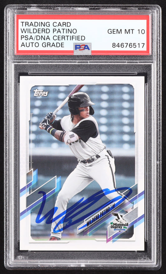 Wilderd Patino Signed 2021 Topps Pro Debut #PD85 RC (PSA | Autograph Graded PSA 10)