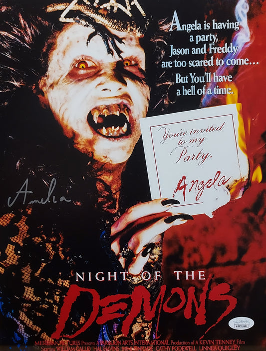 Amelia Kinkade-as Angelia Franklin-signed Night of the Demons 11x14-JSA