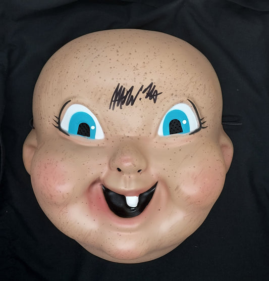 Rob Mello-Joseph Tombs-Happy Death Day-signed Mask replica-JSA