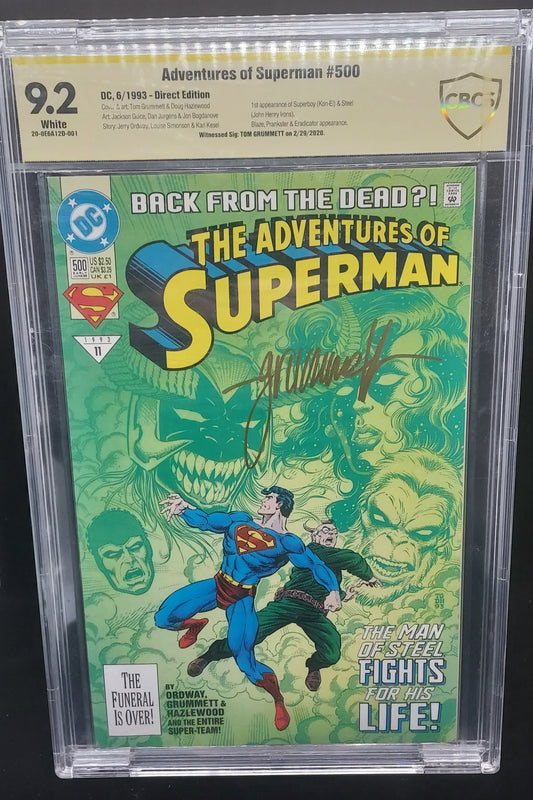 Adventures Of Superman #500 CBCS 9.2 Signed: Tom Grummet