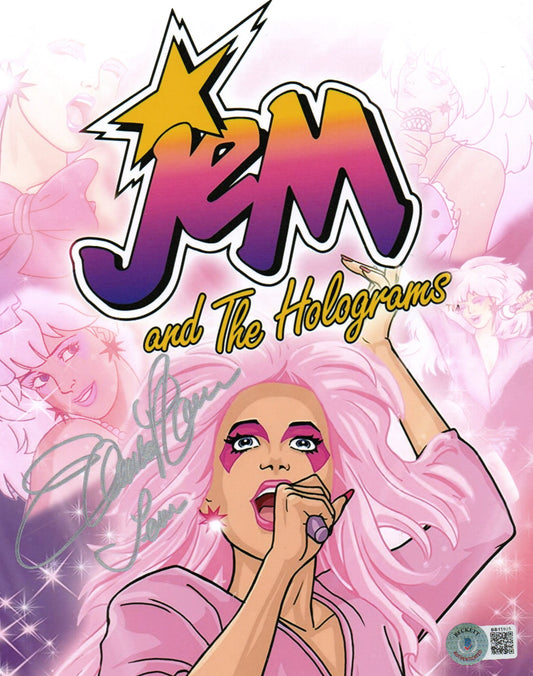 Samantha Newark-Voice of "Jem"-signed Jem and the Holograms 8x10-Beckett (2)