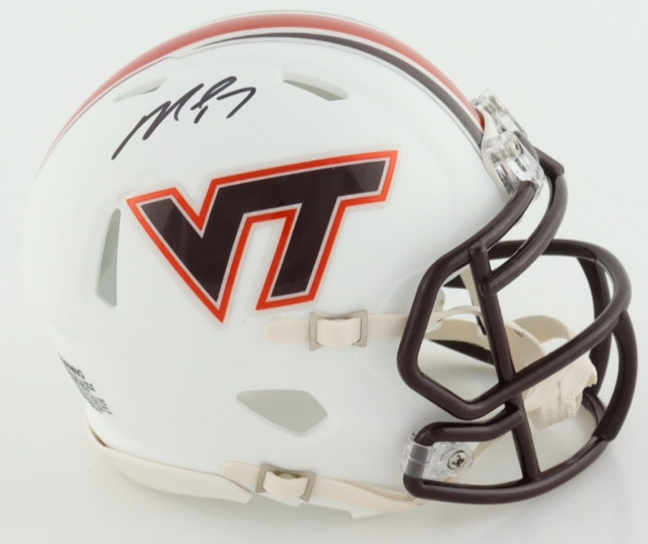 Michael Vick-Va Tech- Signed VA Tech Mini Helmet-JSA